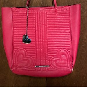 Red Betsy Johnson large tote